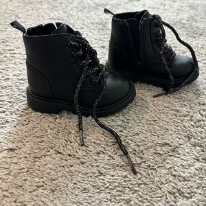 Black Toddler Combat Boots